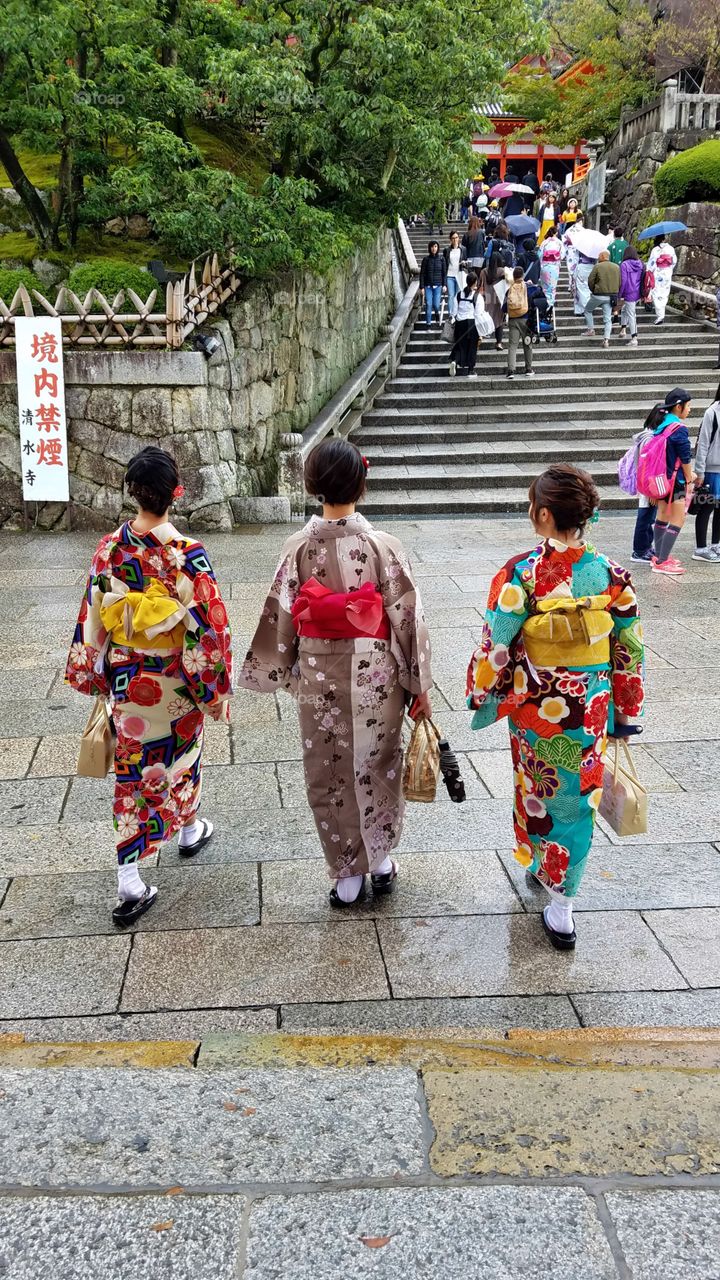 Girls in kimonos