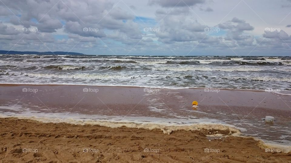 Waves on a  stormy sea