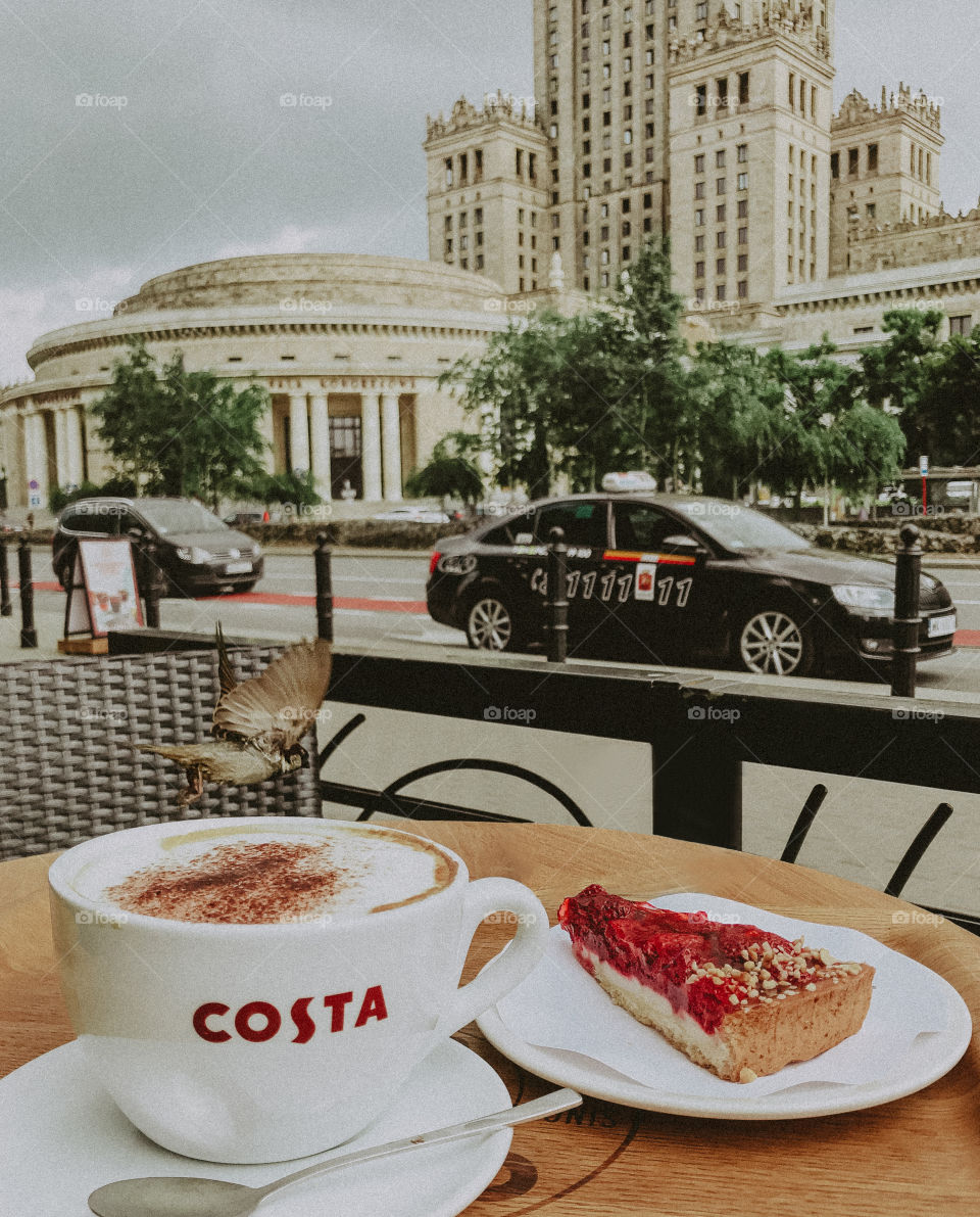 Coffee and bird 