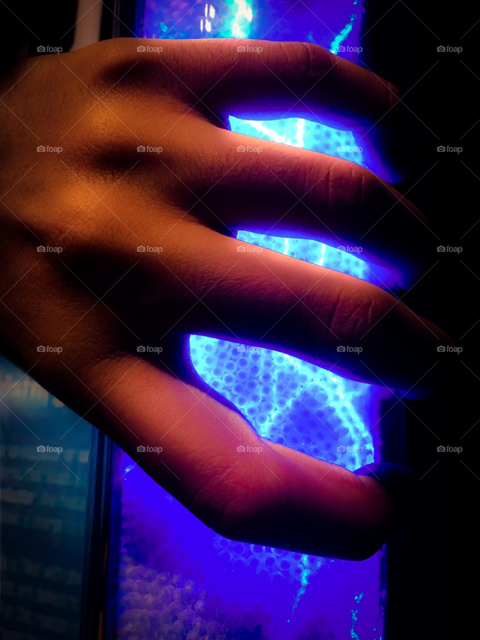 Lightning in palm of hand