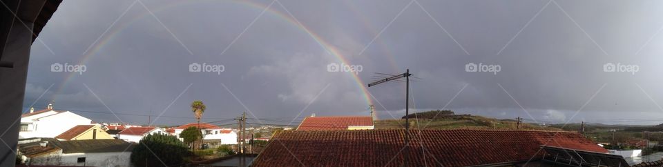 landscape double rainbow