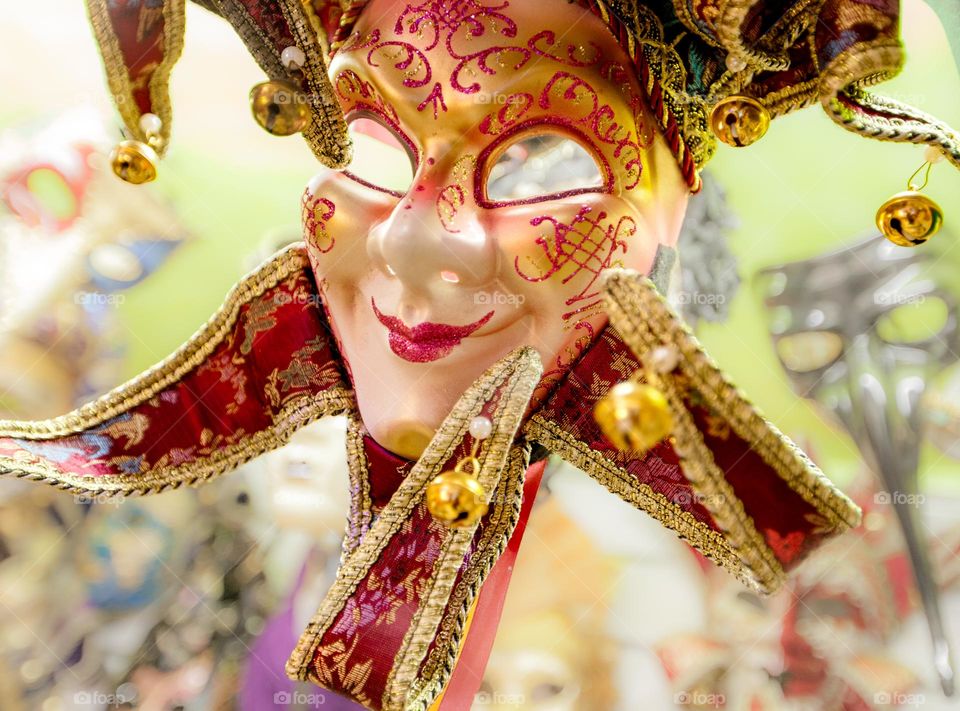 Venetian Carnivale mask on display