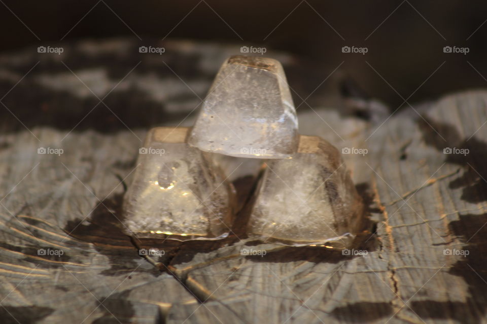 Three blocks of ice