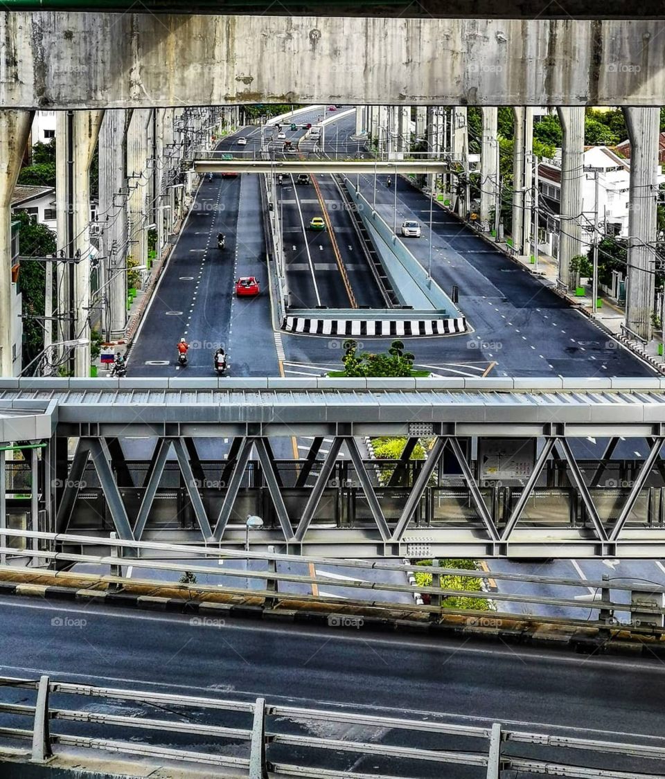 A view of the concrete jungle at Tha Phra intersection in Bangkok, Thailand. Quite a sight to behold.