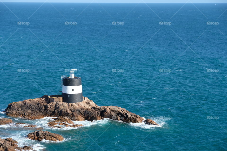 Jersey Noirmont Tower, marine approaches to St Helier,Jersey, Channel Islands