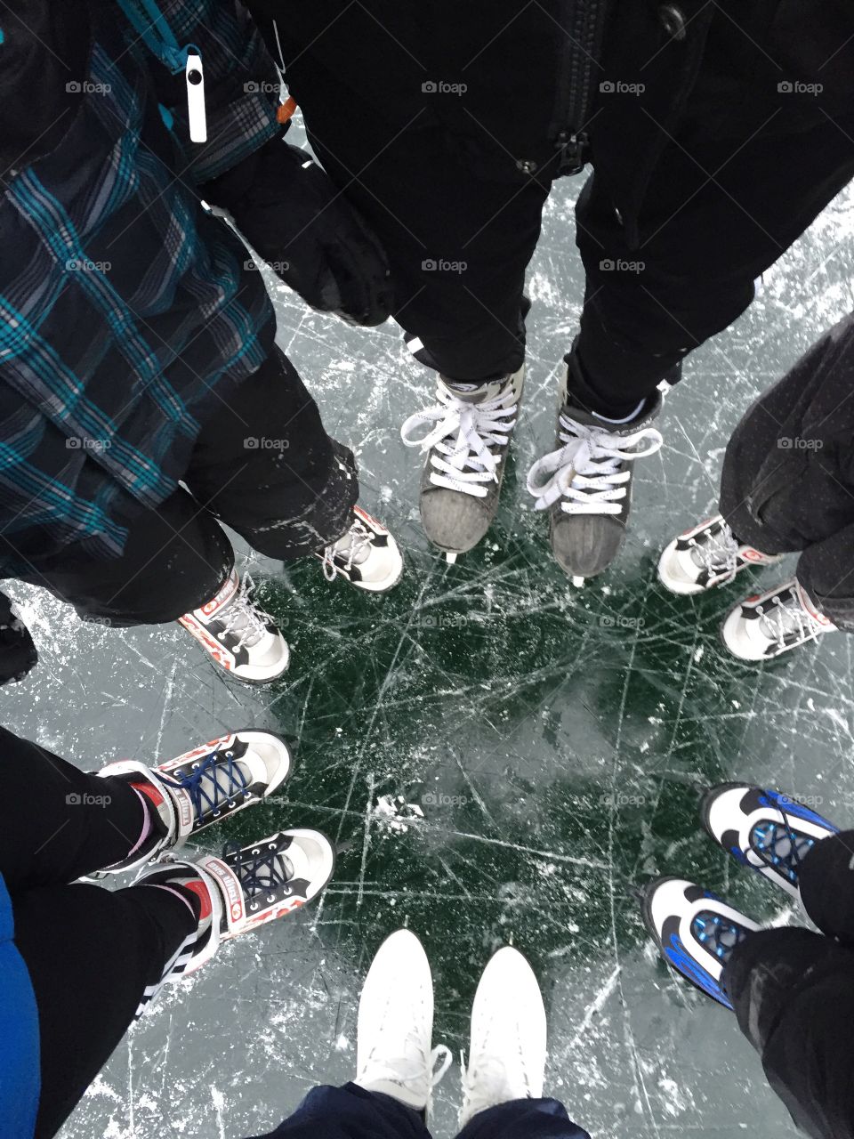 Family ice-skating