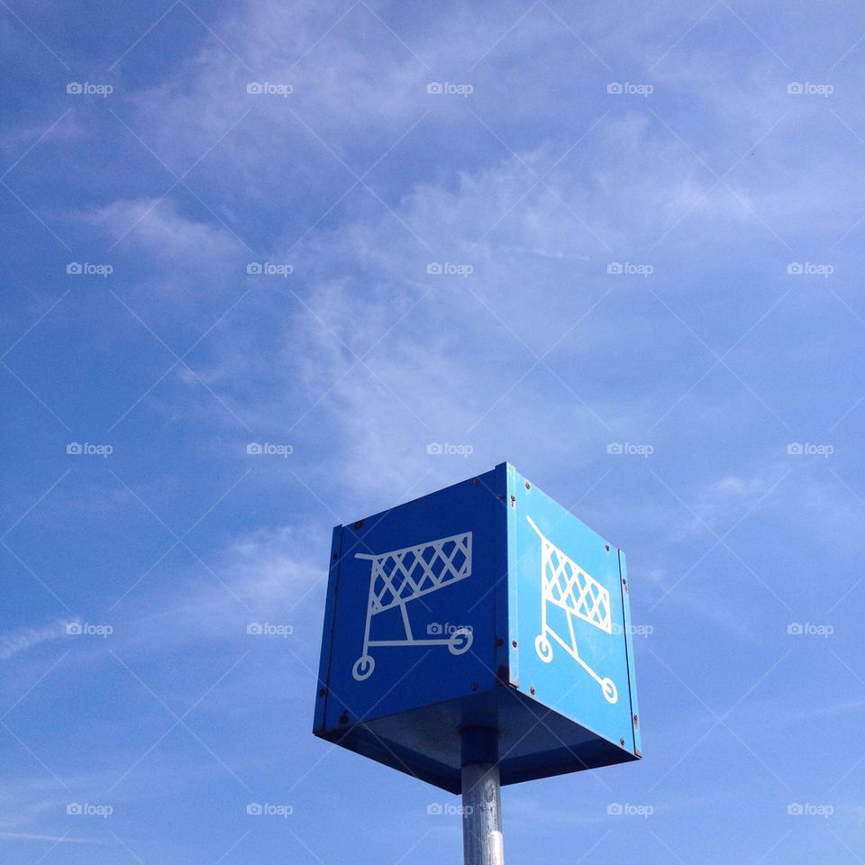 sky blue shopping signage by jamescampbell