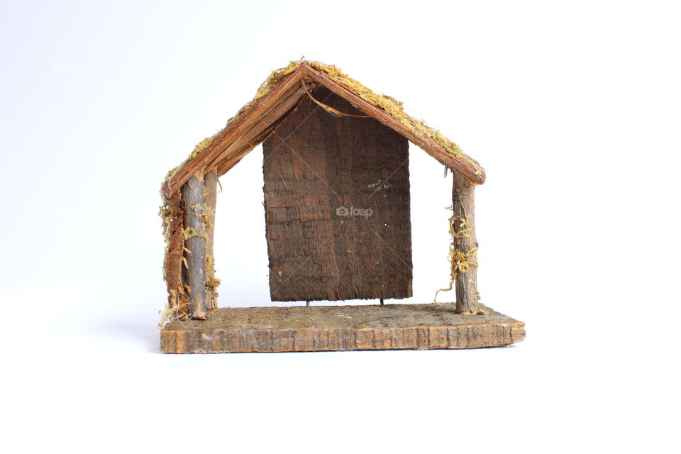 empty miniature wooden house