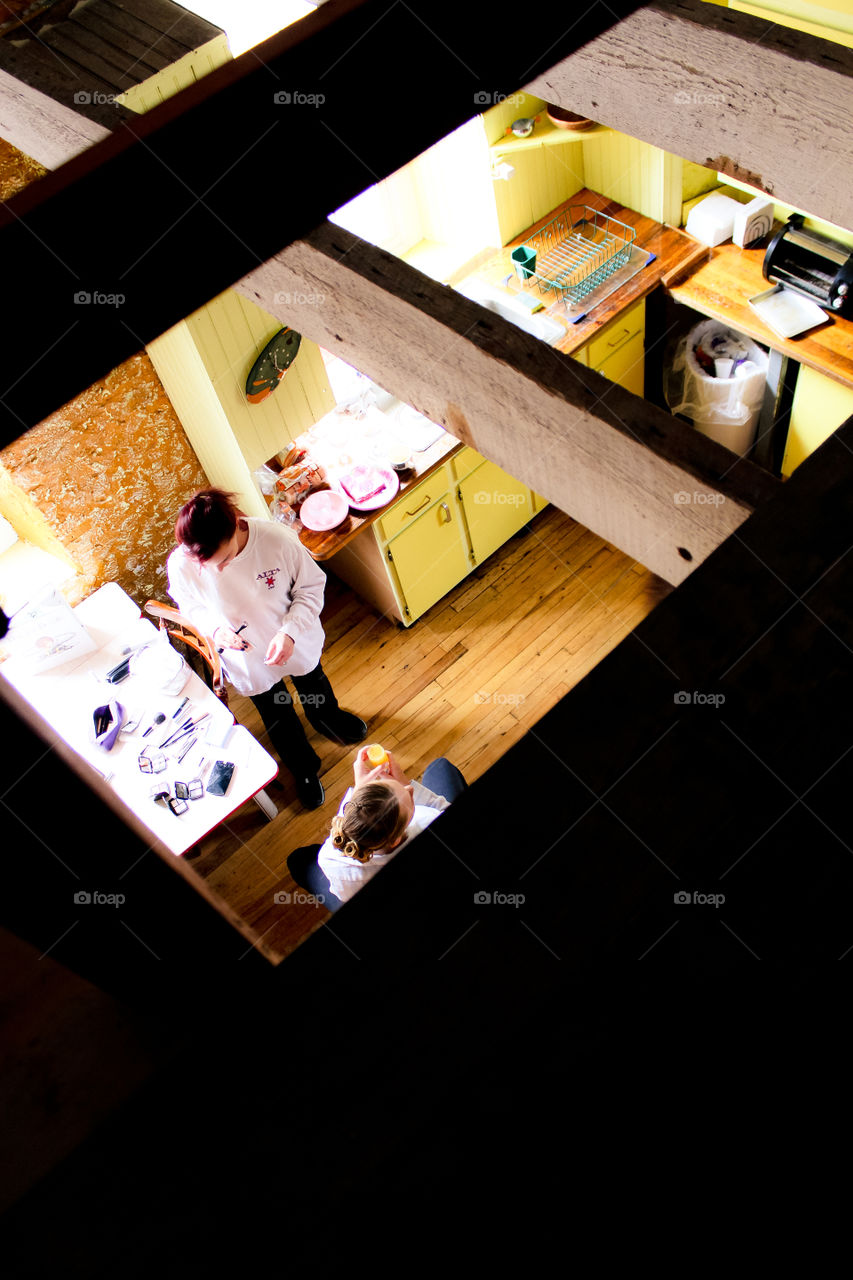 Looking through the floor