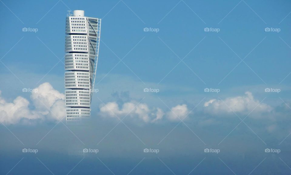 Turning Torso high in the sky