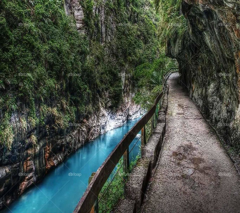 Biutiful nature and blue water and green green trees