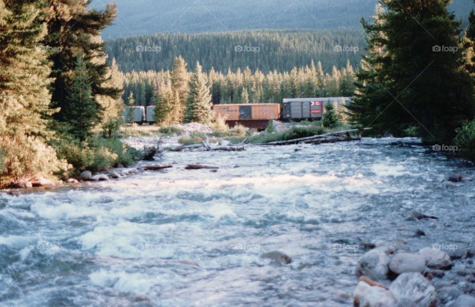 Train over river