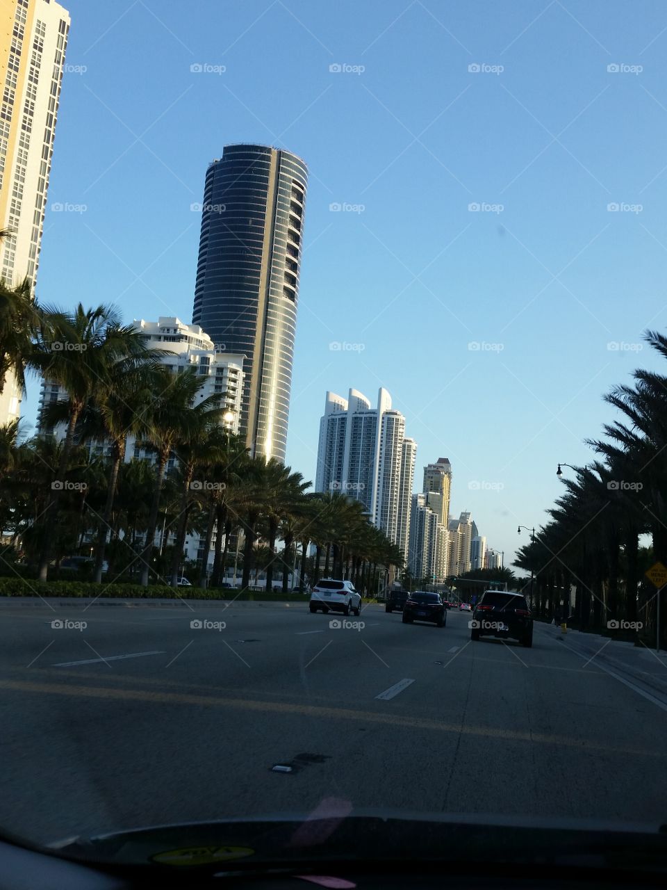 On our way to North Miami Beach , a cluster of condos with a fantastic view of the atlantic ocean