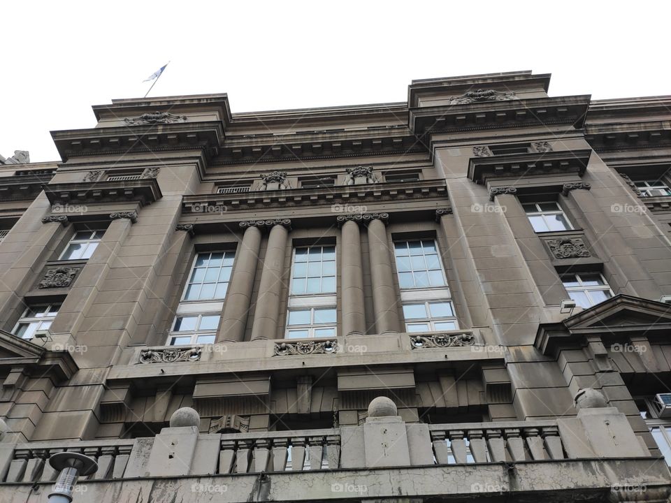 Masonic symbols on balcony Belgrade Serbia
