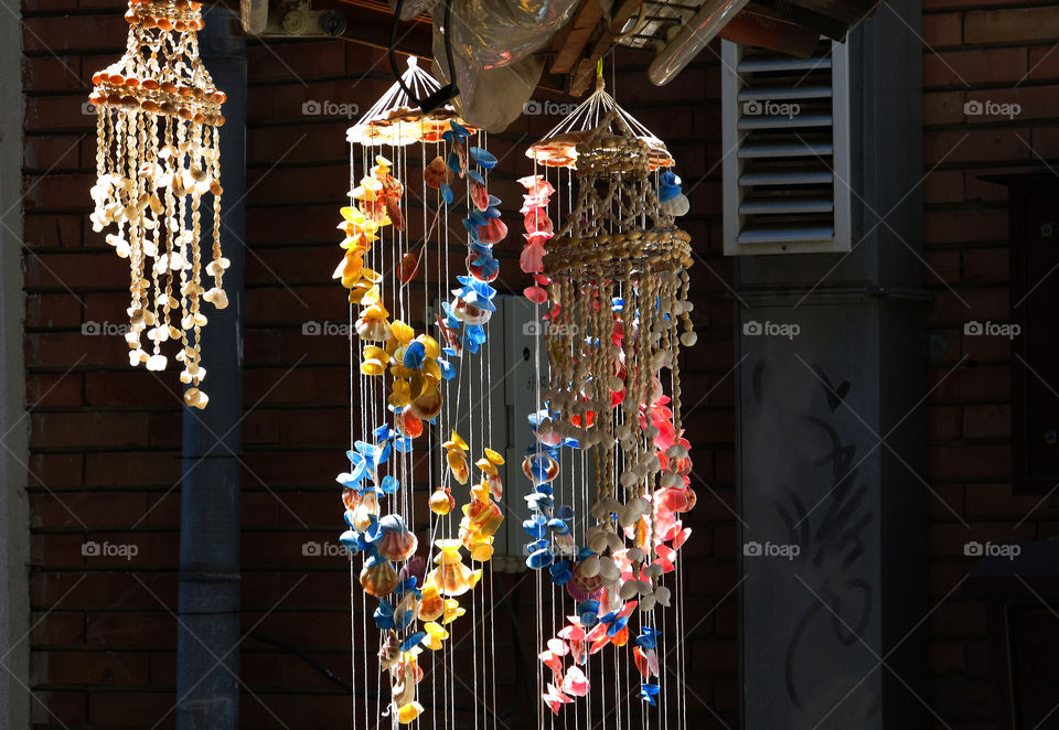 Decoration of seashells