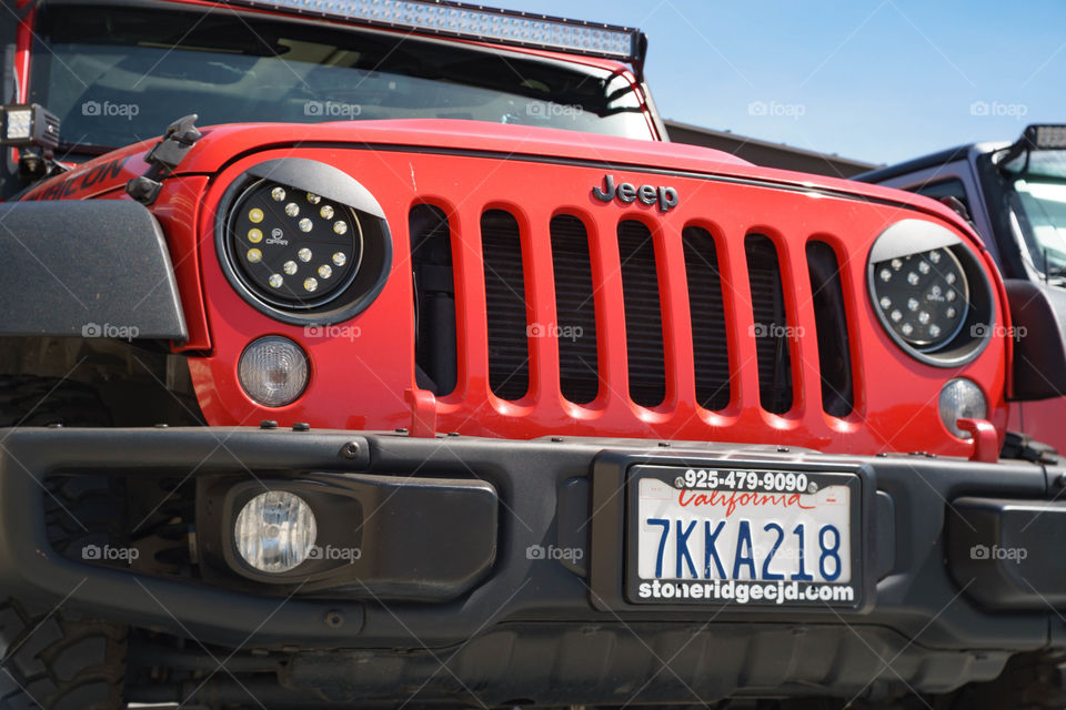 Angry Red Jeep
