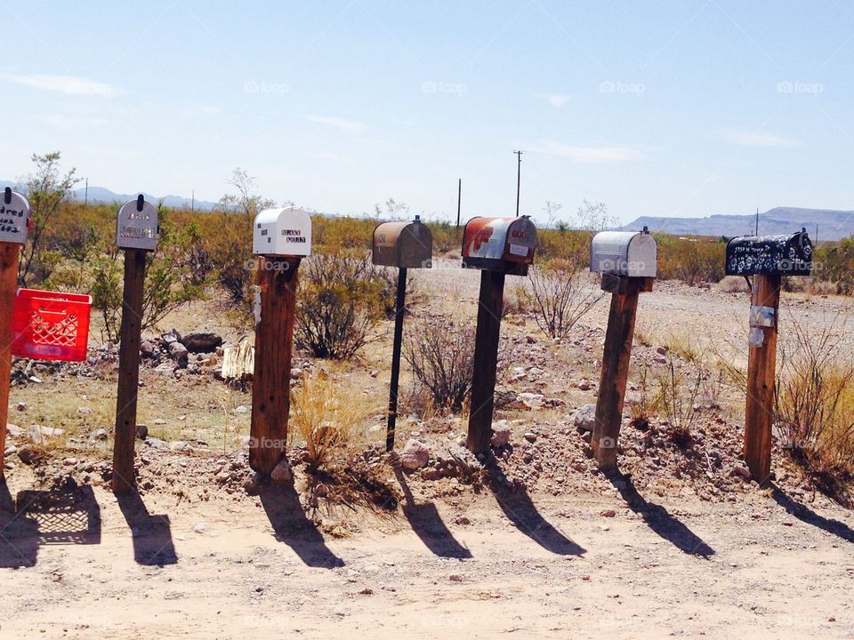 Old Mailbox in the American desert 