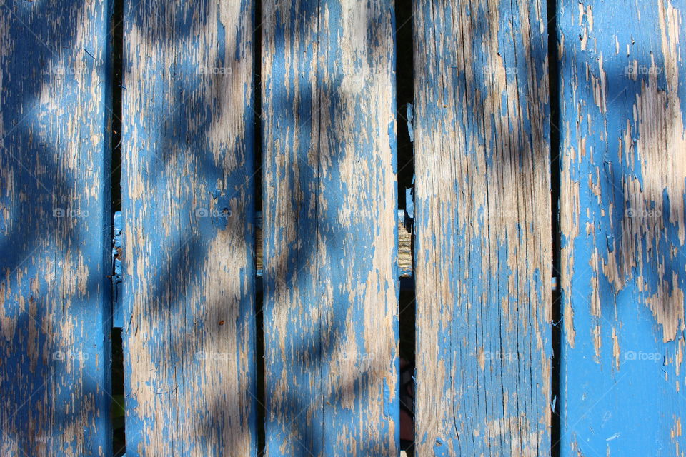 Blue old rustic torn wood