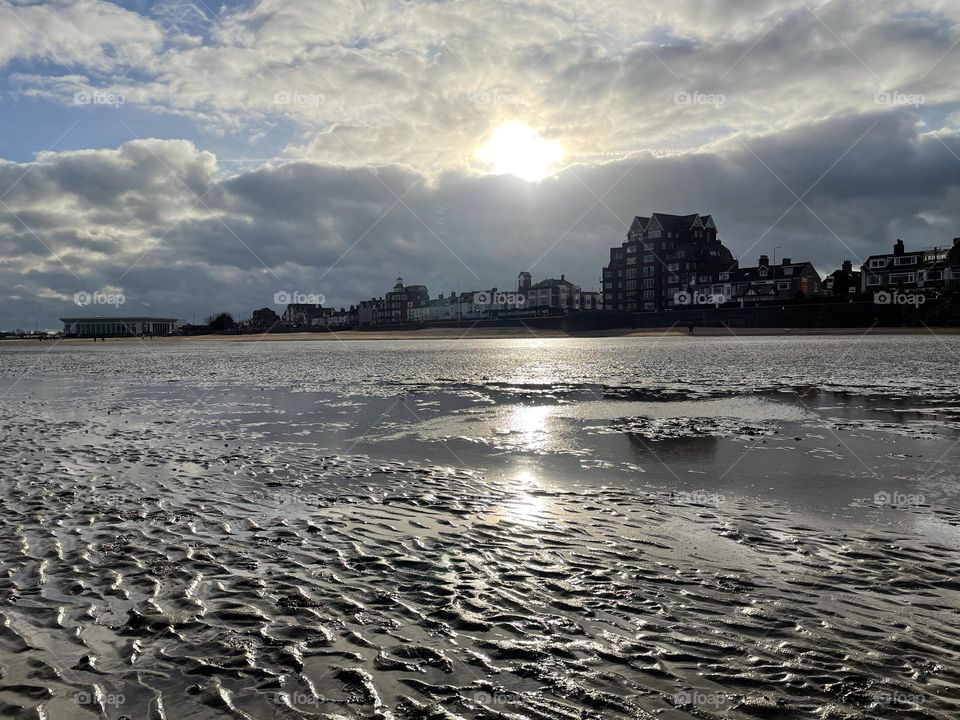 Beautiful sunshine on a wet winters day