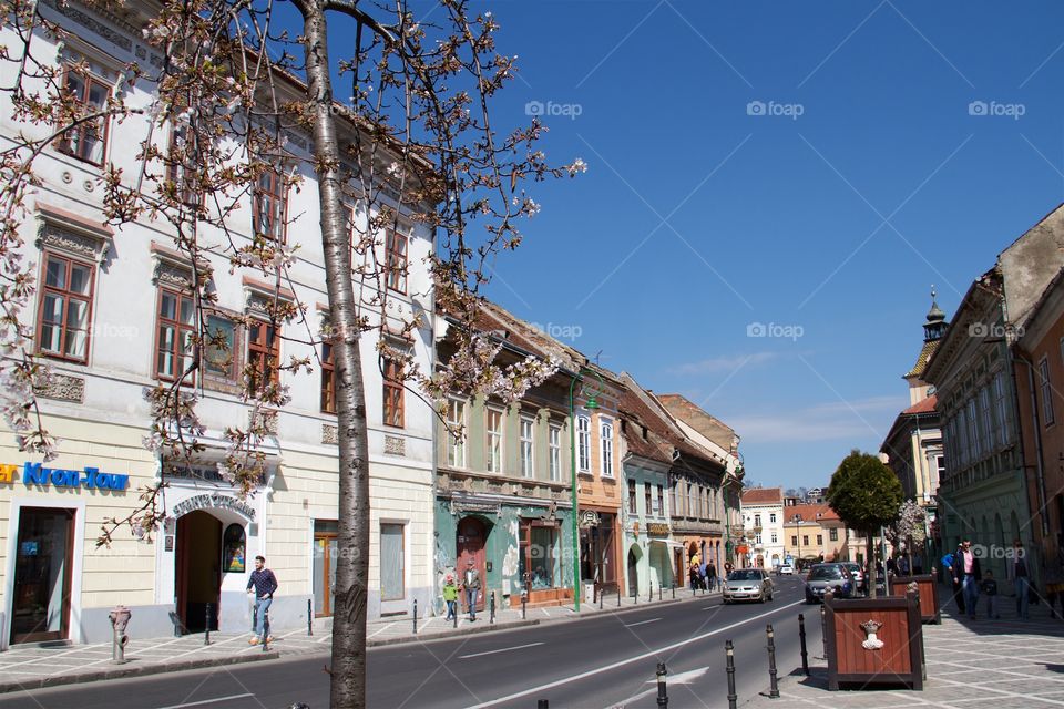 springtime in town, 
Brasov, Romania,