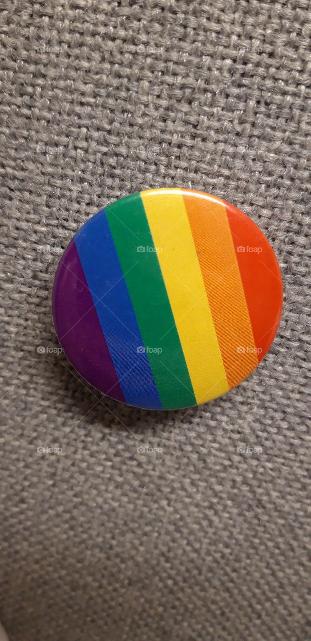 Rainbow pin from gay pride parade