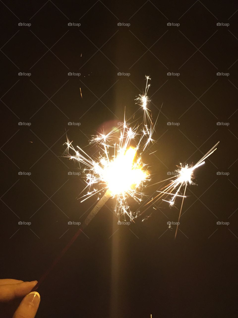 Mesmerized by the sparks. 