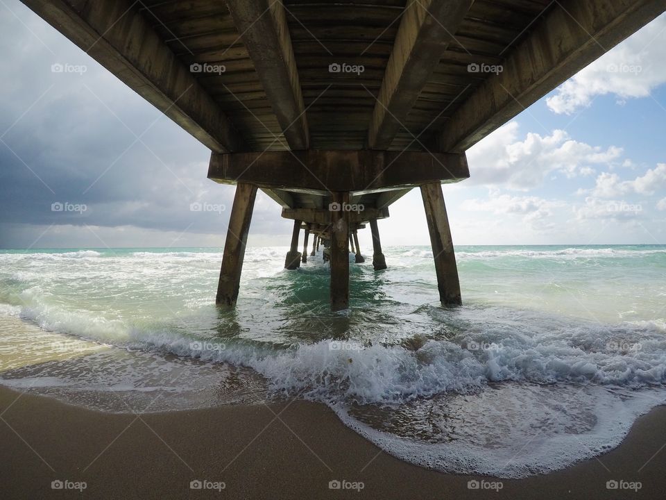 Low angle view of a pier