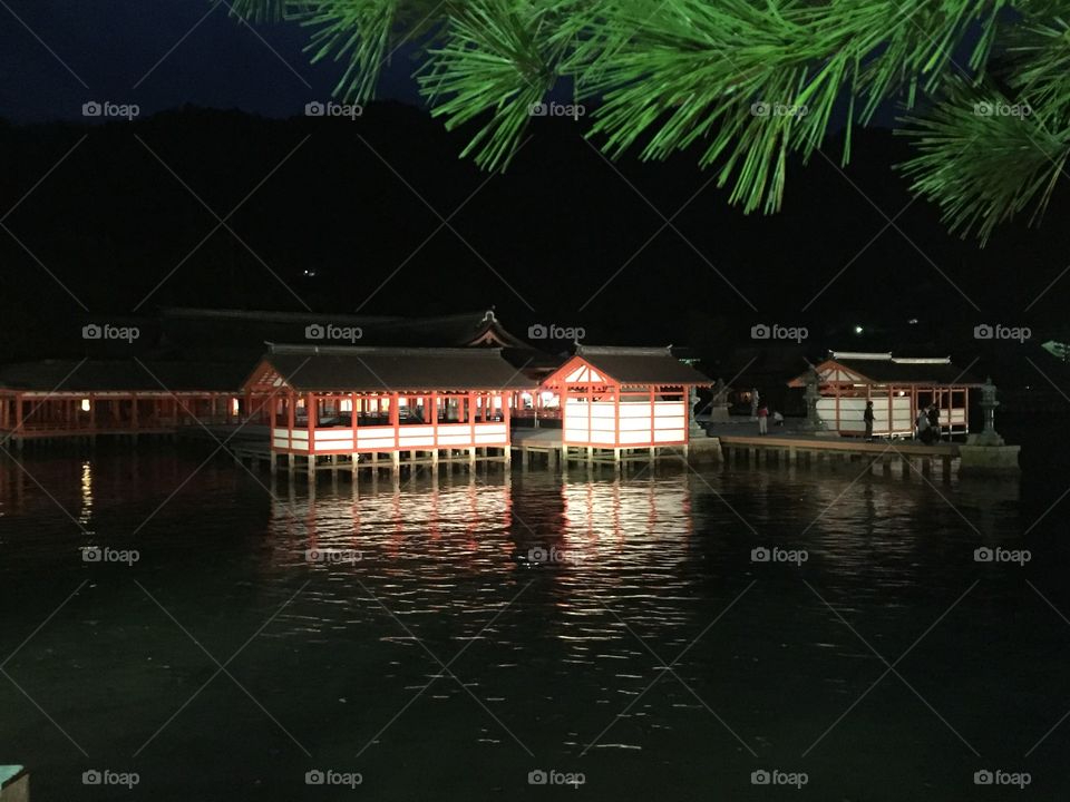 Shrine night view in Hiroshima
