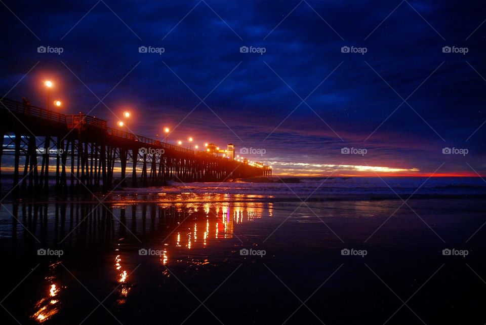 Oceanside pier sunset 