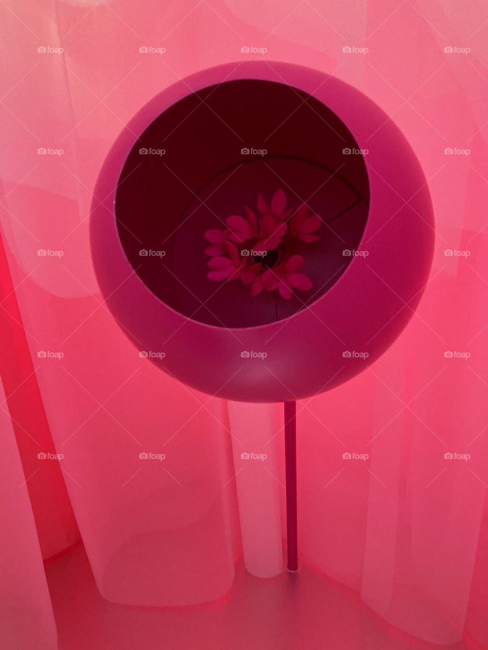 Pink device in pink room