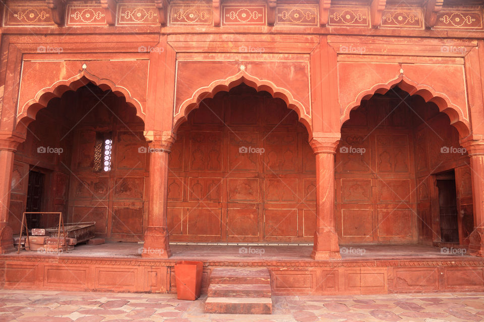 Indian architecture arch details in agra near Taj Mahal, Agra, India