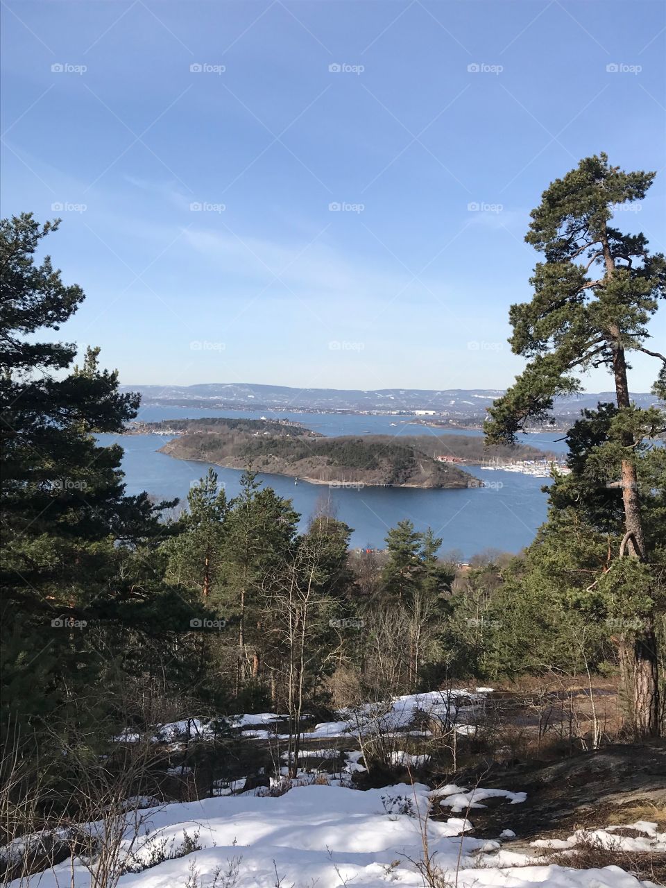 Beginning of Spring, Wonderful view of Oslo 