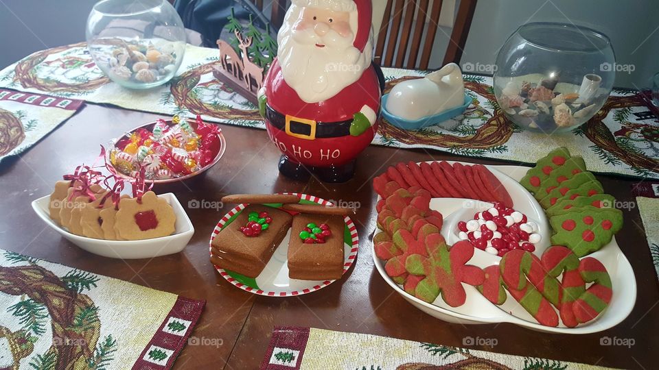 Christmas cookie display