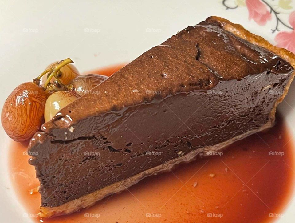 Chocolate Mousse Cake with Candied Fruit