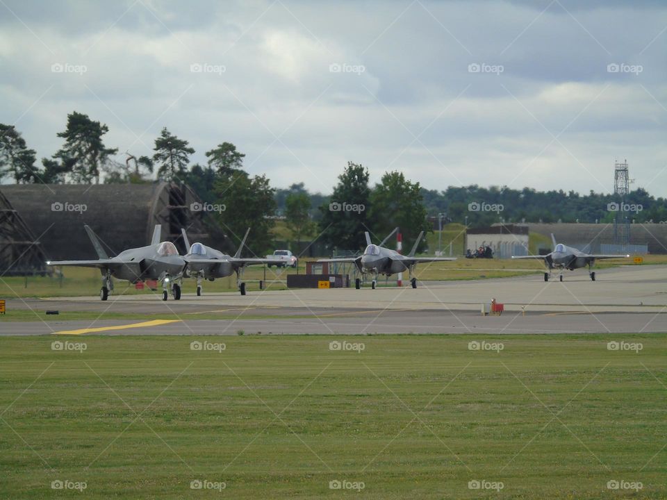 F35A Jet, waiting for their turn to depart, RAF Lakenheath, UK