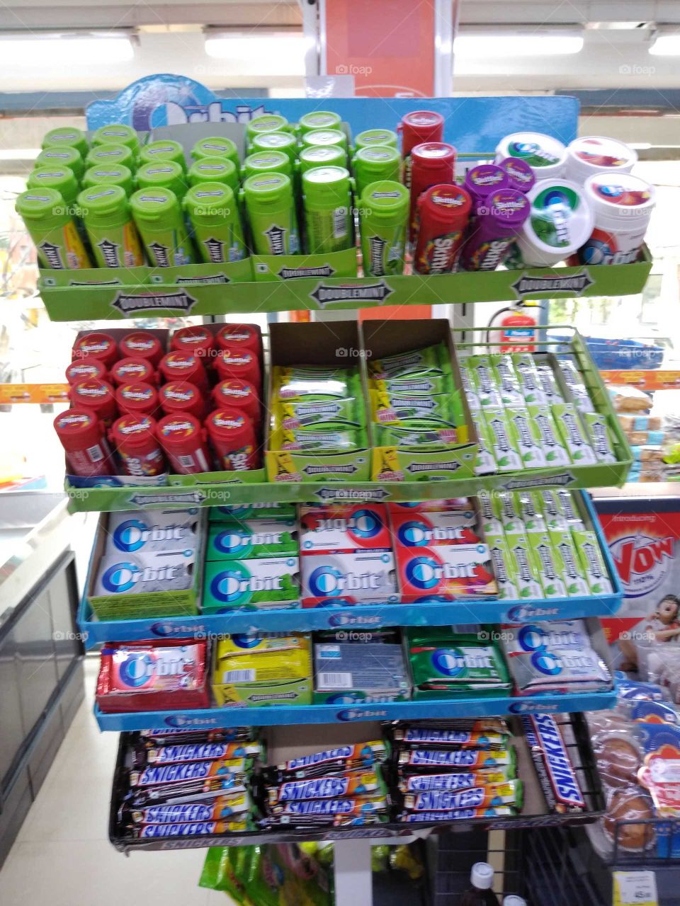 chewing gums in the supermarket