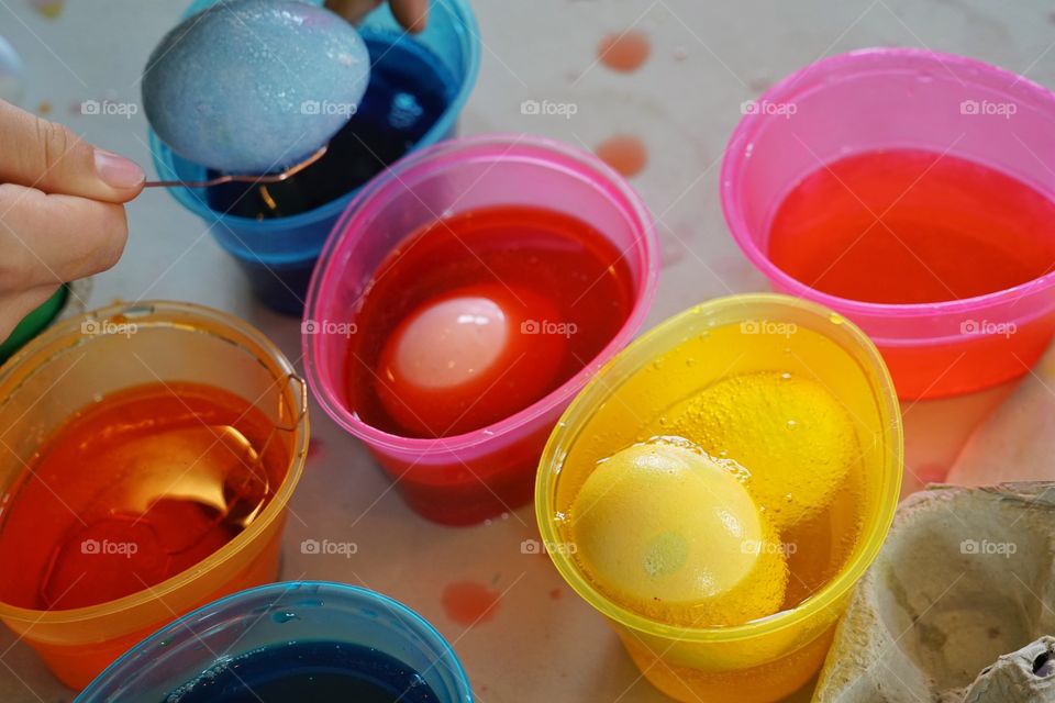 Coloring Easter Eggs