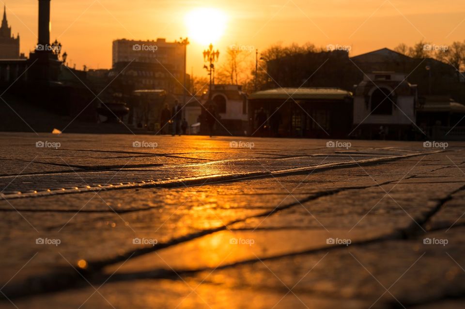 Sunset from the ground