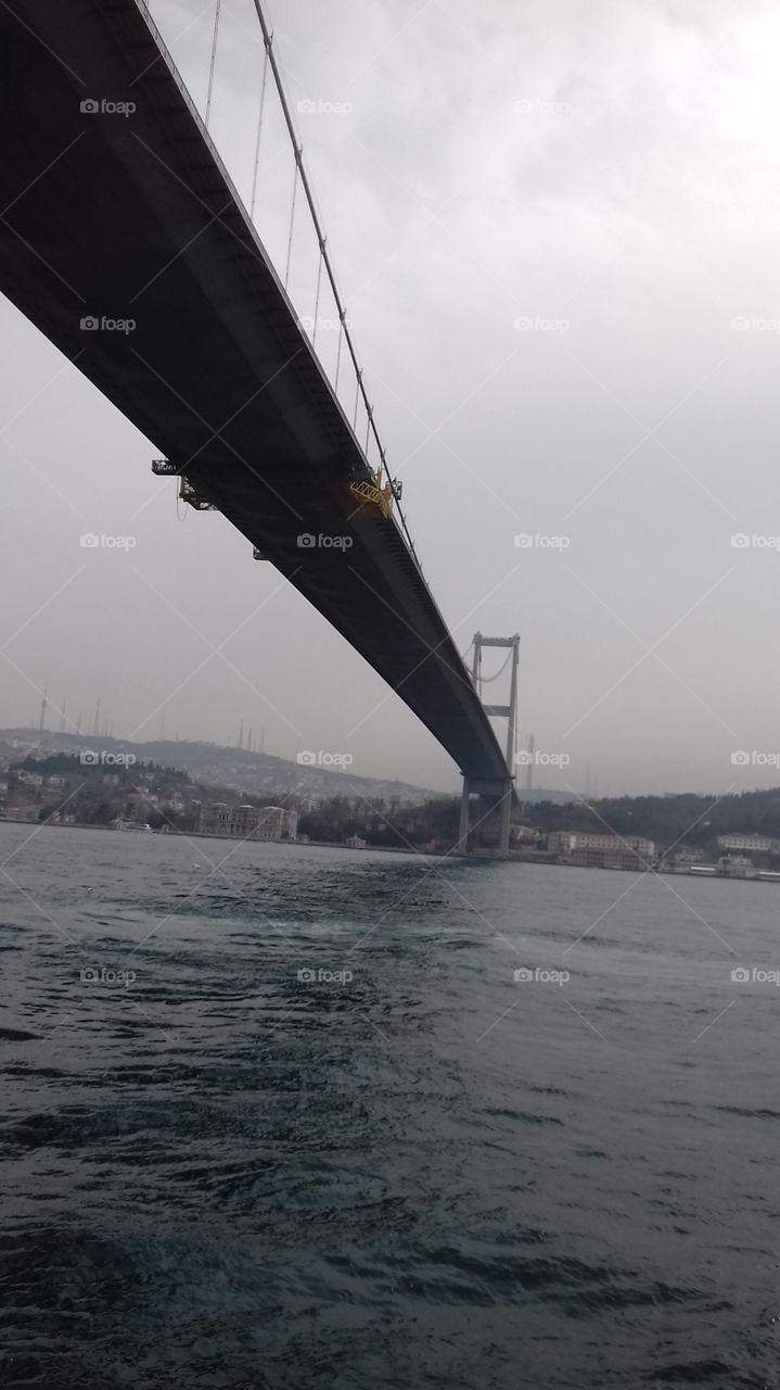 The bridge the suspended in Istanbul