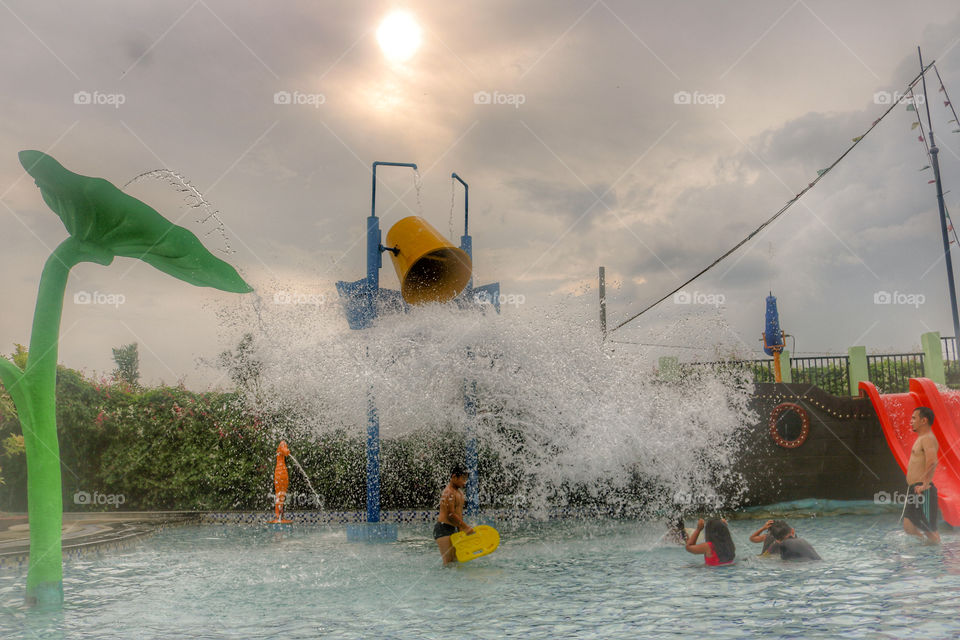 the memory of summer. it's swimming time. Indonesia, 07/12/2019