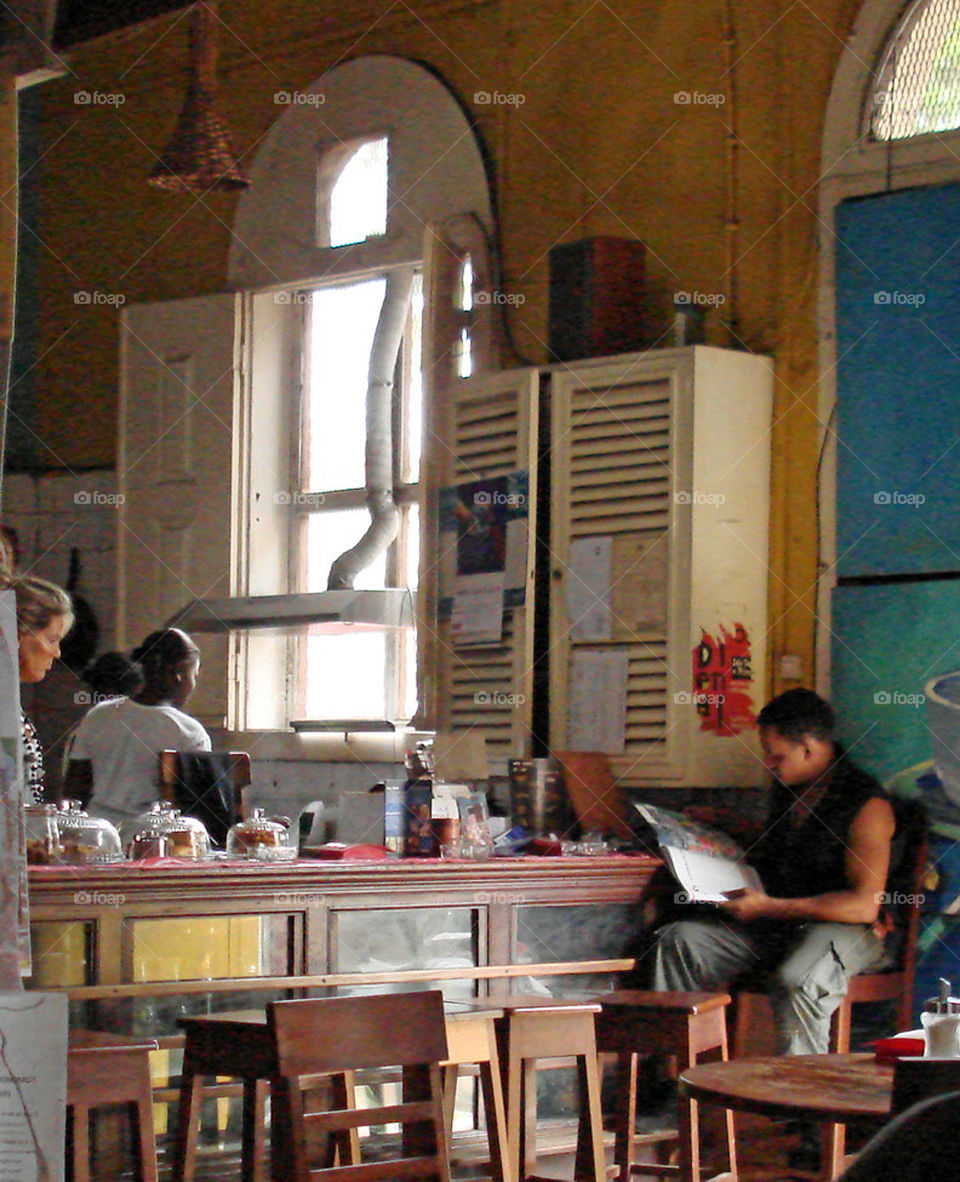 Cafe in São Tomé city, São Tomé & Principe