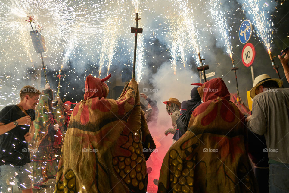 Correfoc de les Festes de Gracia. Barcelona. 