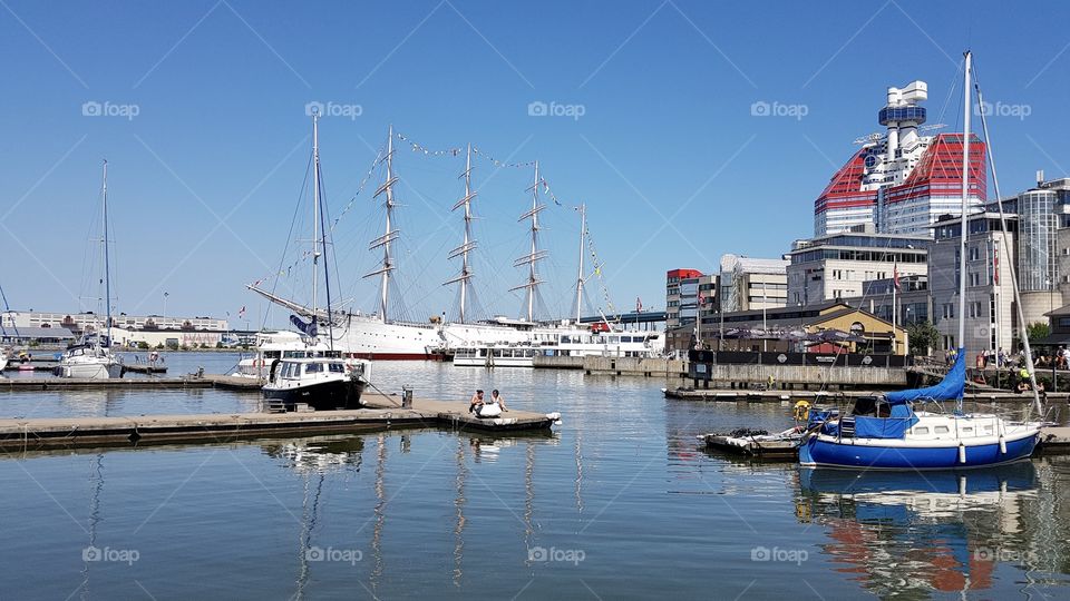 Gothenburg Sweden harbor - Lilla Bommen Göteborg Sverige 