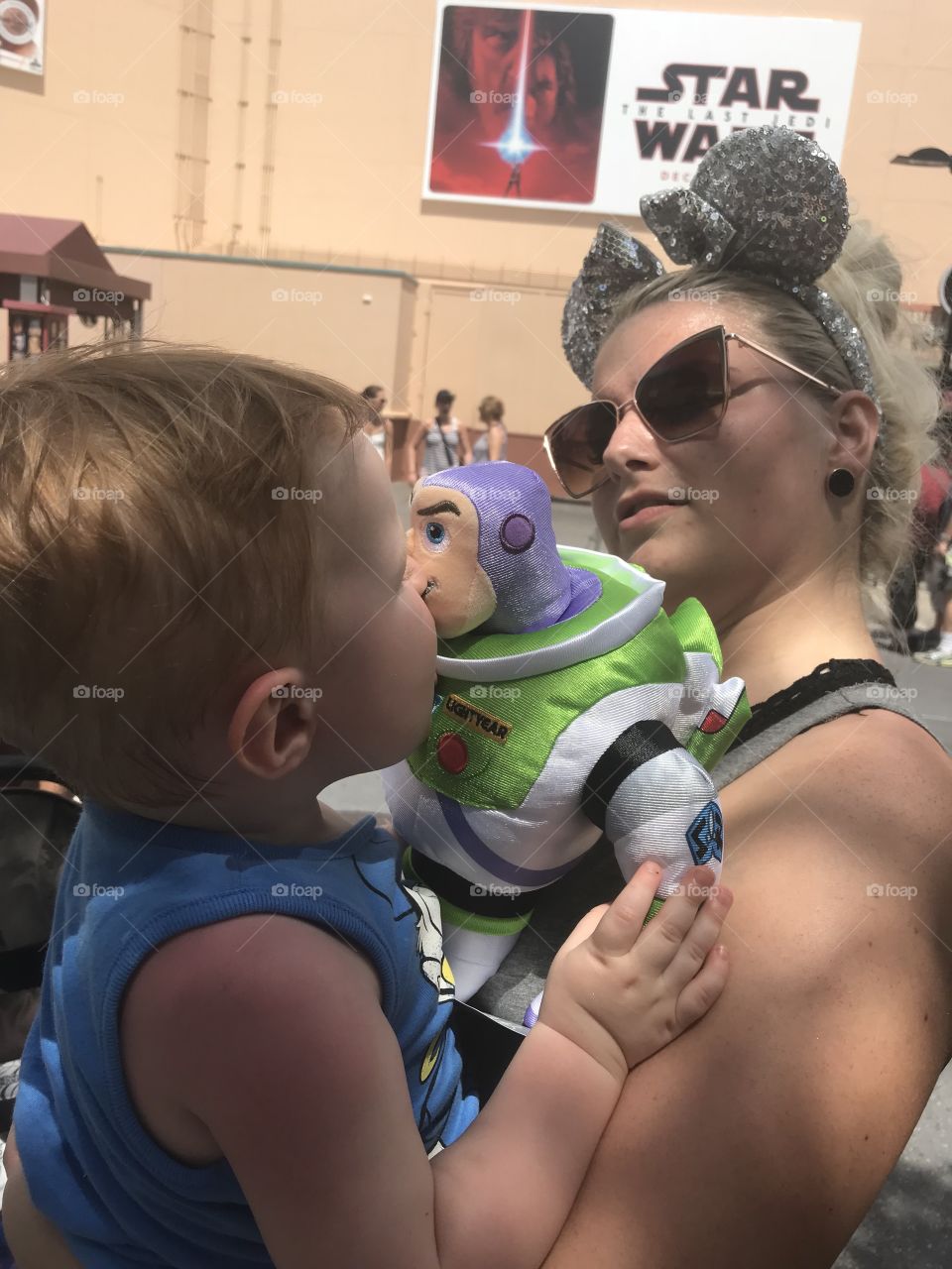 Mother and Son at Disney