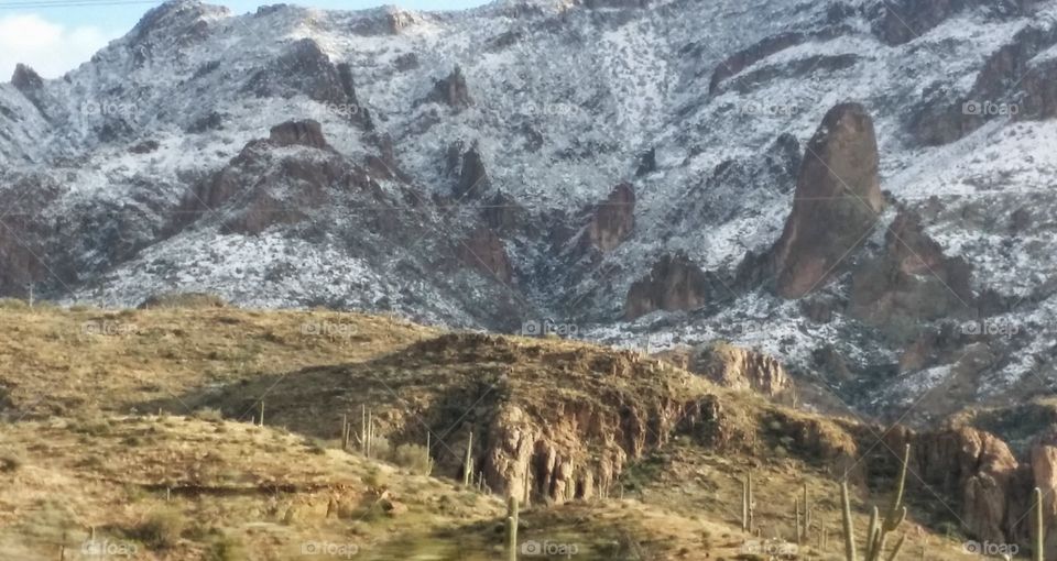 Arizona Landscape. Arizona snowfall roadtrip 2015