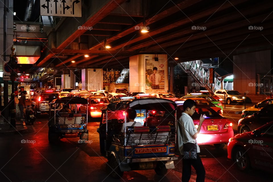 Bangkok Tuk Tuk and taxi