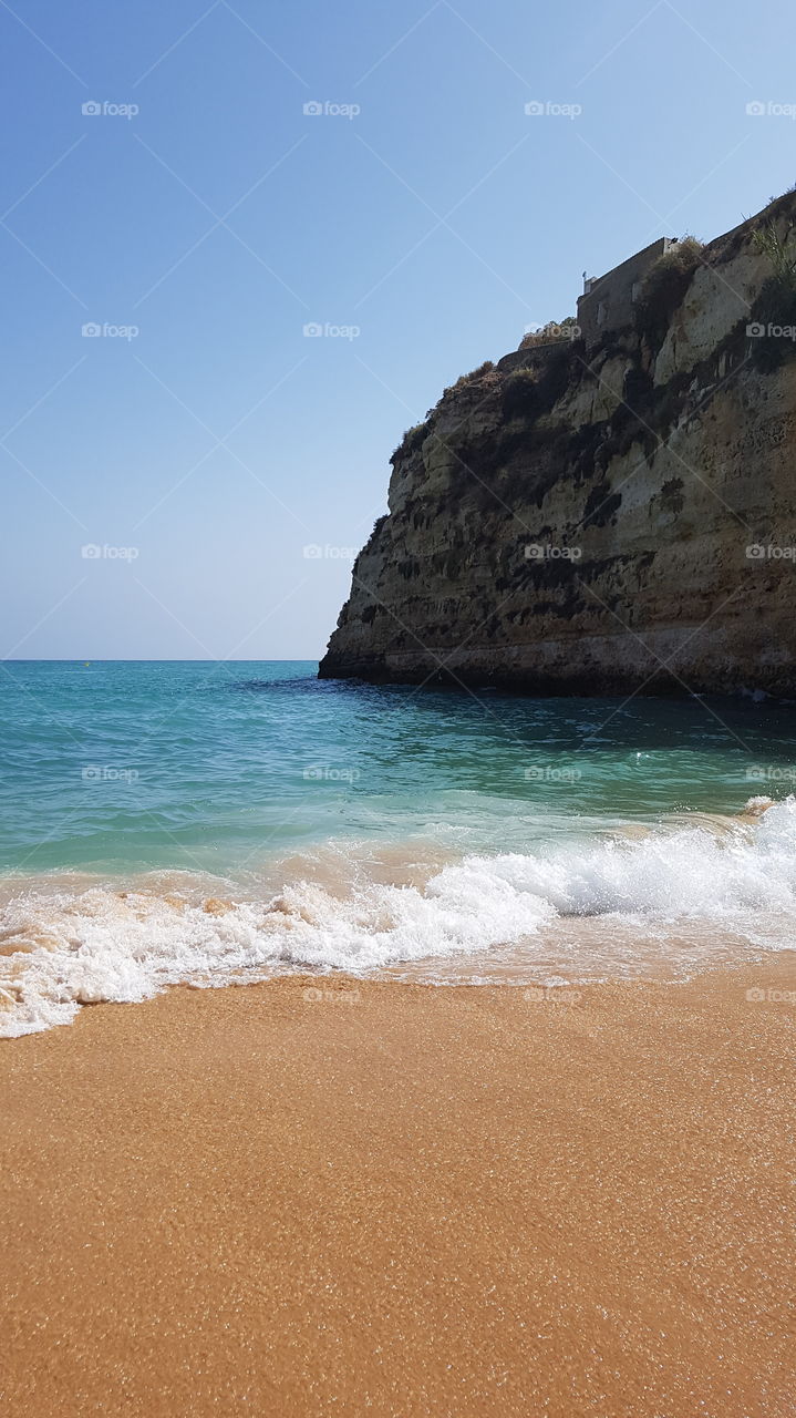 sea, beach, cliff