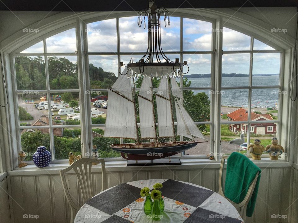 View of nature through window