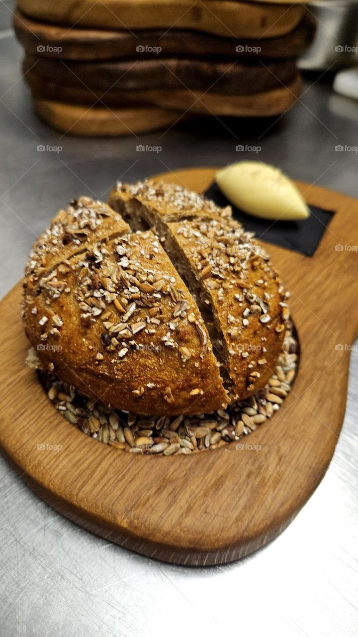 poolish bread and home made butter