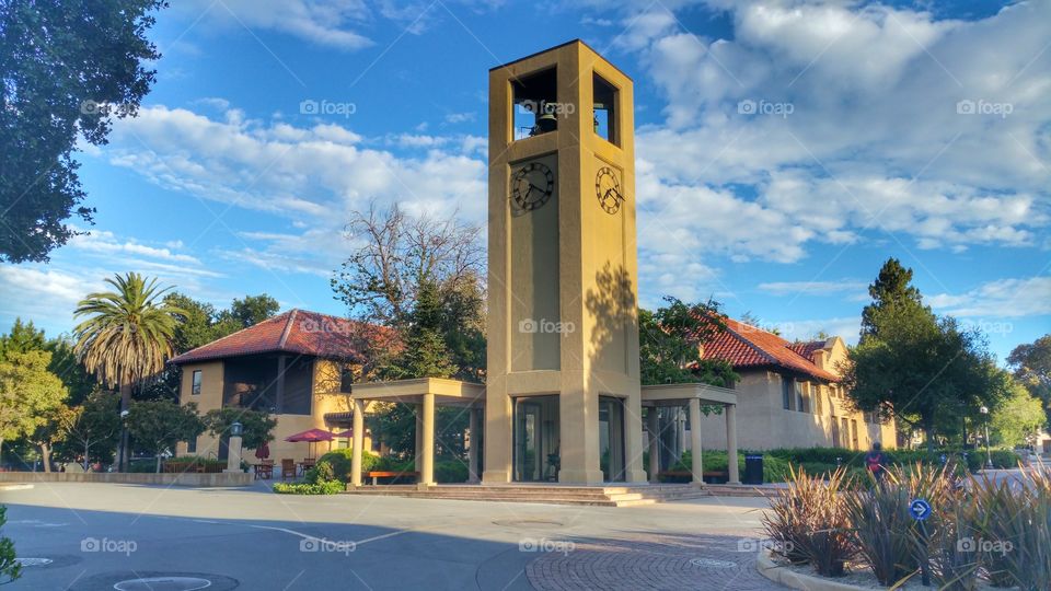 Stanford Clock Tower. Impressive looking building in the Stanford Campus
